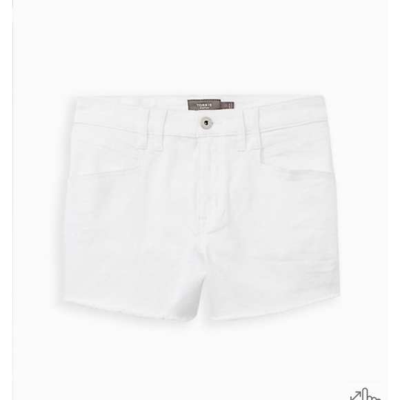 NWOT MID RISE SHORTIE SHORT - VINTAGE STRETCH WHITE Size 20 - Picture 4 of 8